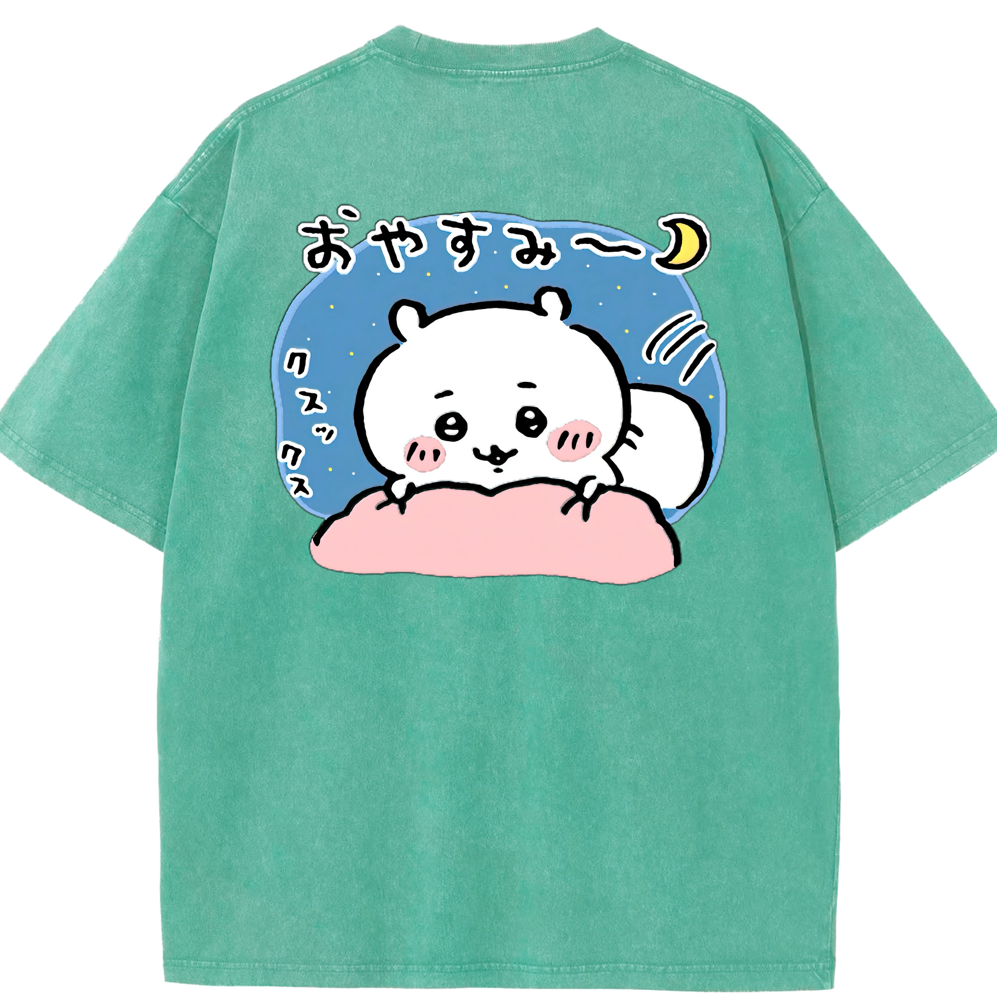 （画像用） ちいかわ ちいかわ Chii-kawa chiikawa 綿100% ヴィンテージ風 半袖Tシャツ（背面プリント）